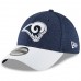 Men's Los Angeles Rams New Era Navy/White 2018 NFL Sideline Home Official 39THIRTY Flex Hat 3058213